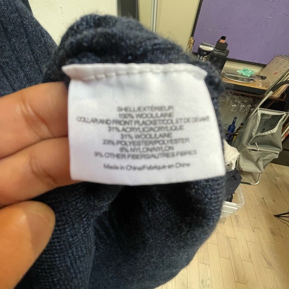 Tory Burch Gray Sweater with Textured Collar - Picture 3 of 6